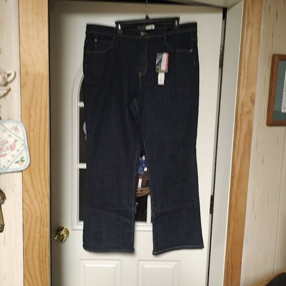 New Gloria Vanderbilt Perfect Fit Slimming Tummy Panels Bootcut Jeans Womens 20W - Picture 1 of 3